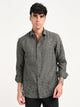 Slim Fit Nylon Burnout Shirt Grey