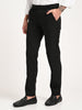 Textured Polyester Trousers Black