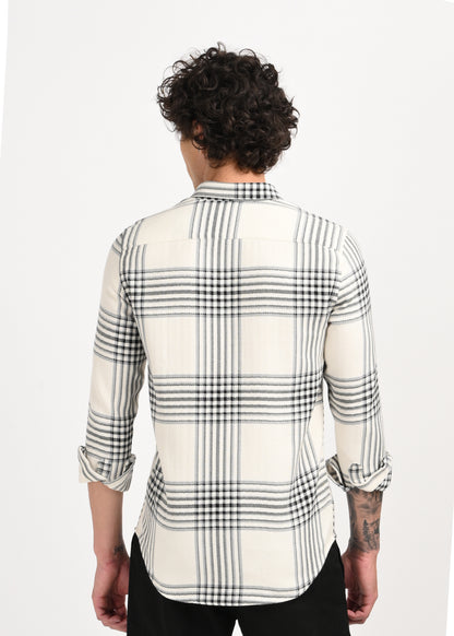 Classic Bold Check Shirt White