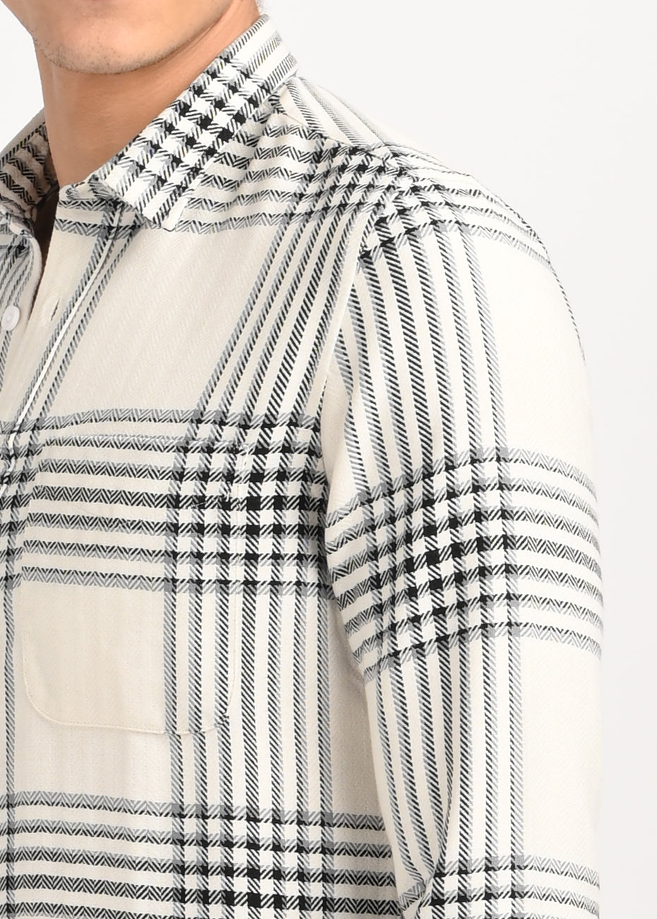 Classic Bold Check Shirt White