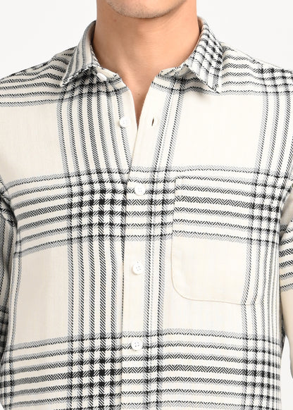 Classic Bold Check Shirt White