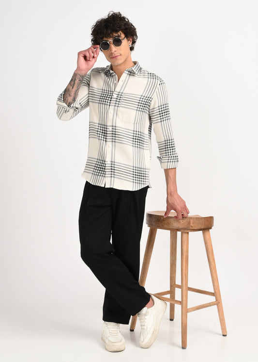 Classic Bold Check Shirt White
