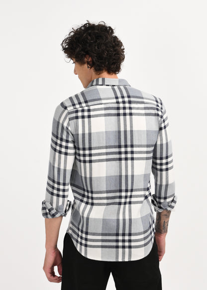 Classic Bold Check Shirt Lt Grey