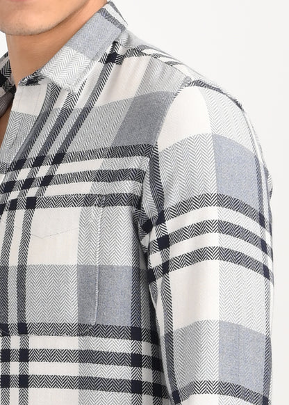 Classic Bold Check Shirt Lt Grey
