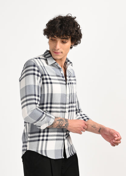Classic Bold Check Shirt Lt Grey