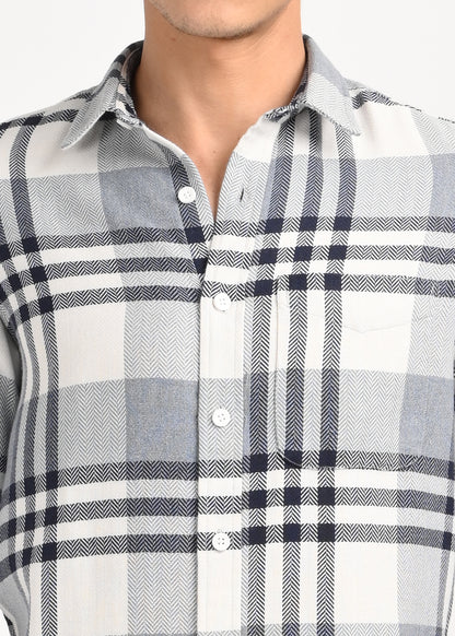 Classic Bold Check Shirt Lt Grey