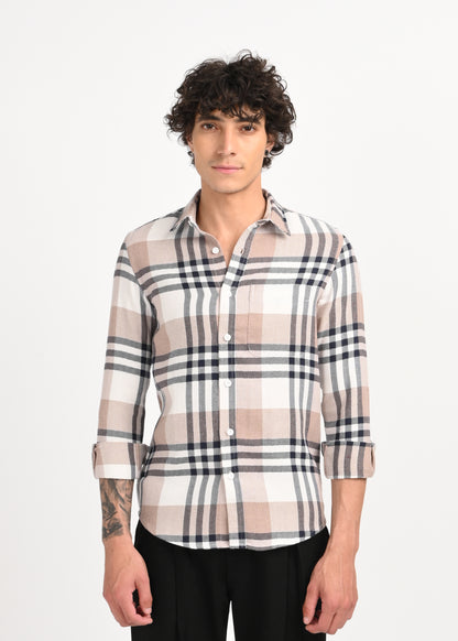 Classic Bold Check Shirt Navy