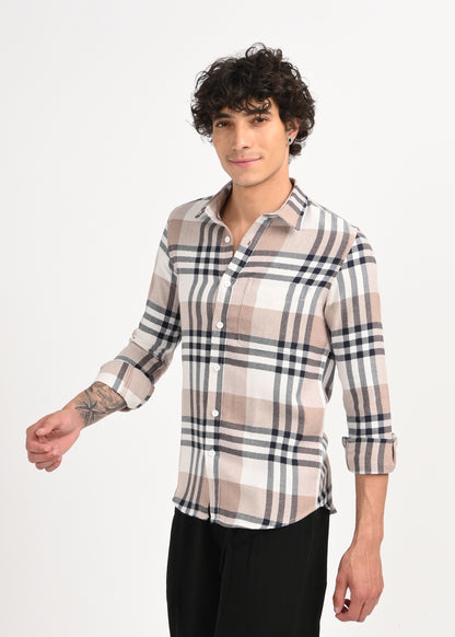 Classic Bold Check Shirt Navy