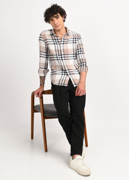 Classic Bold Check Shirt Navy