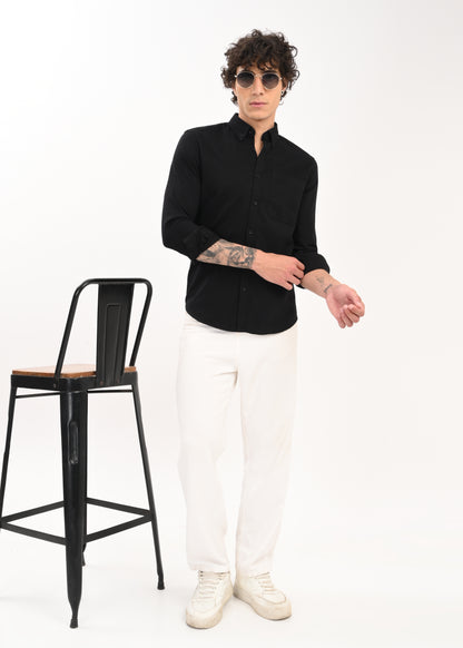 Everyday Essential Solid Shirt Black