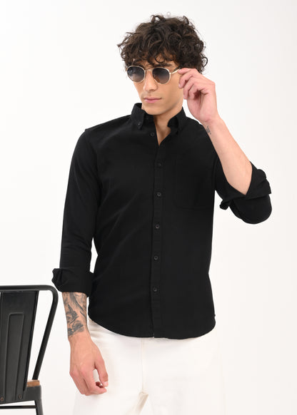 Everyday Essential Solid Shirt Black