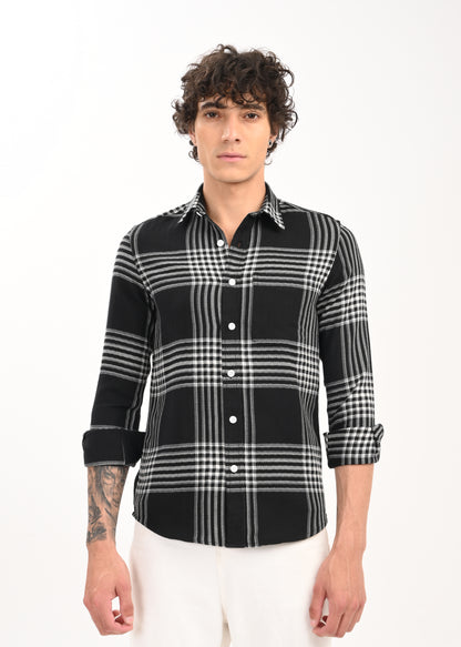 Classic Bold Check Shirt Black