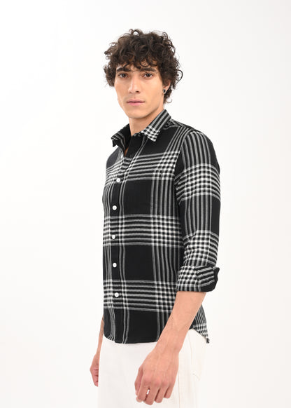 Classic Bold Check Shirt Black