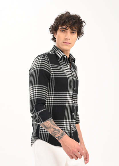 Classic Bold Check Shirt Black
