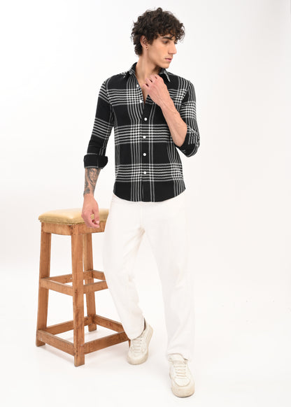 Classic Bold Check Shirt Black