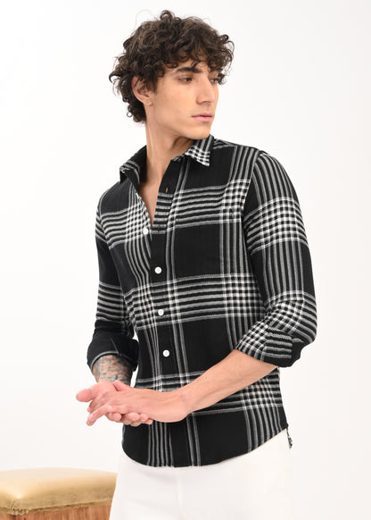 Classic Bold Check Shirt Black