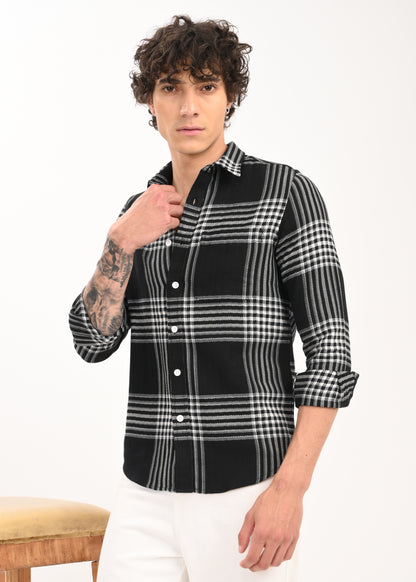 Classic Bold Check Shirt Black