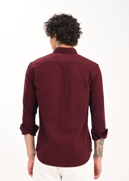 Everyday Essential Solid Shirt Maroon