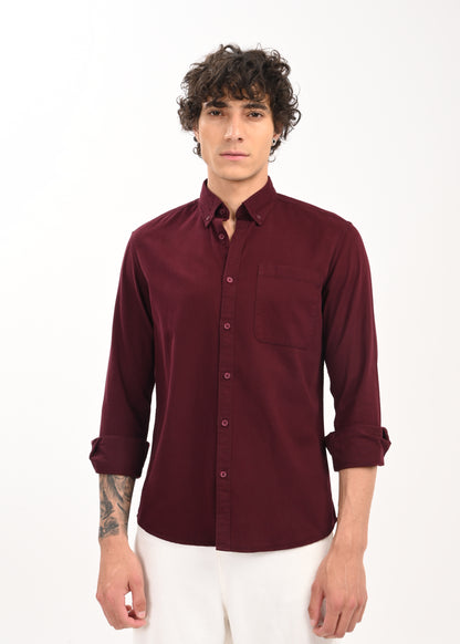 Everyday Essential Solid Shirt Maroon
