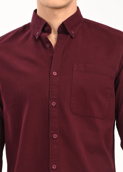 Everyday Essential Solid Shirt Maroon