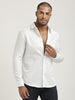 Nylon Self-Design Shirt White