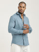 Slim Fit Cotton-Poly Lycra Blend Shirt Lt Blue