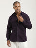 Casual Fit Cotton Shirt with Double Pockets Purple