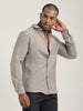 Slim Fit Nylon Shirt with Linen Look Lt Pink