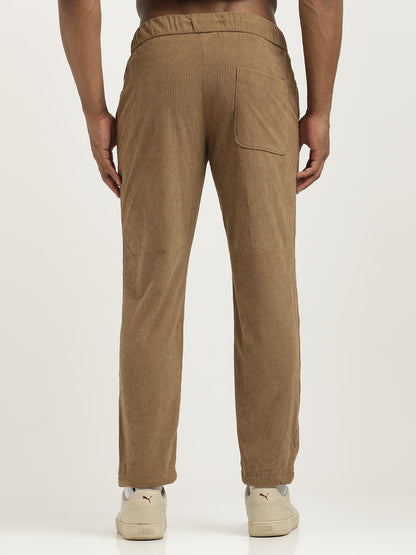 Corduroy Trousers with Multi Pockets Khaki