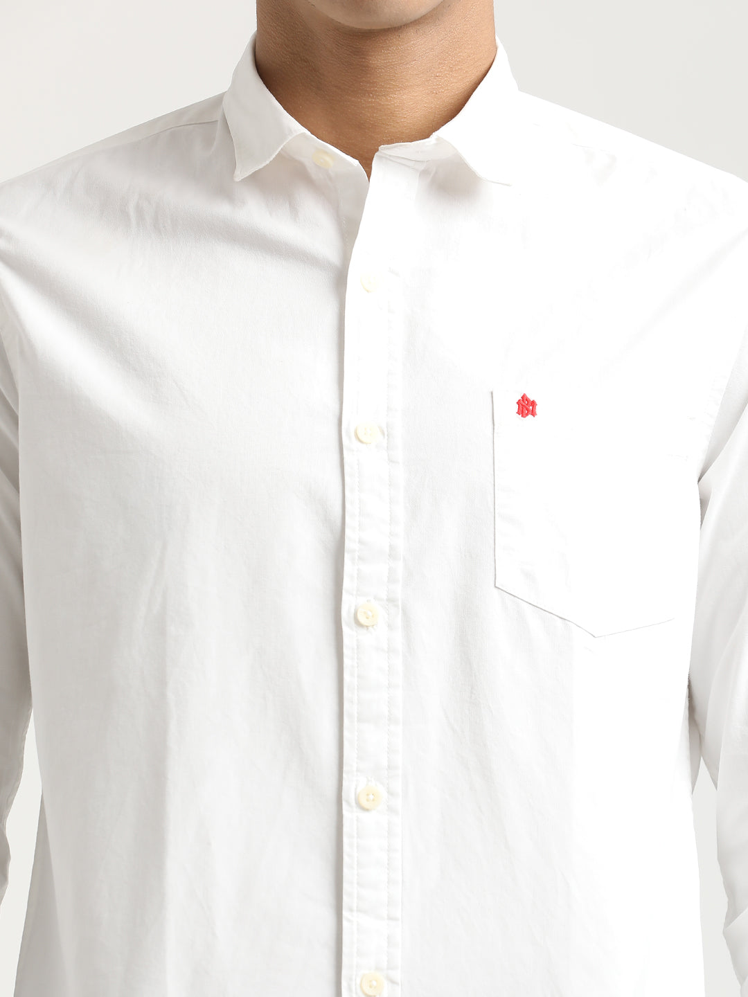 White Cotton Shirt for Men