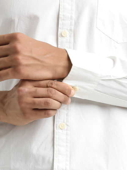 White Cotton Shirt for Men