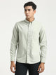 Oxford Cotton Shirt with Button-Down Collar Lt green