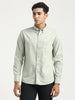 Oxford Cotton Shirt with Button-Down Collar Lt green