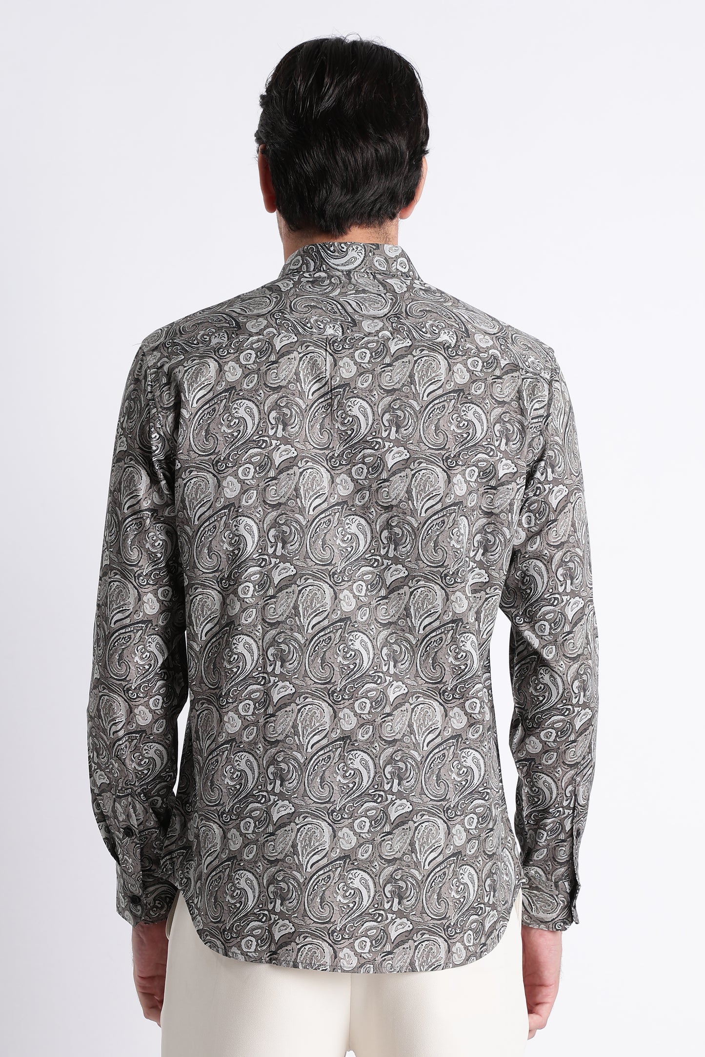 Floral Digital Print Shirt Olive