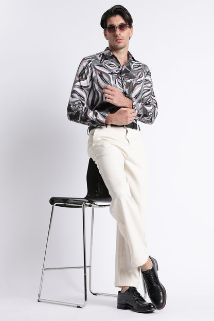 Floral Digital Print Shirt Green