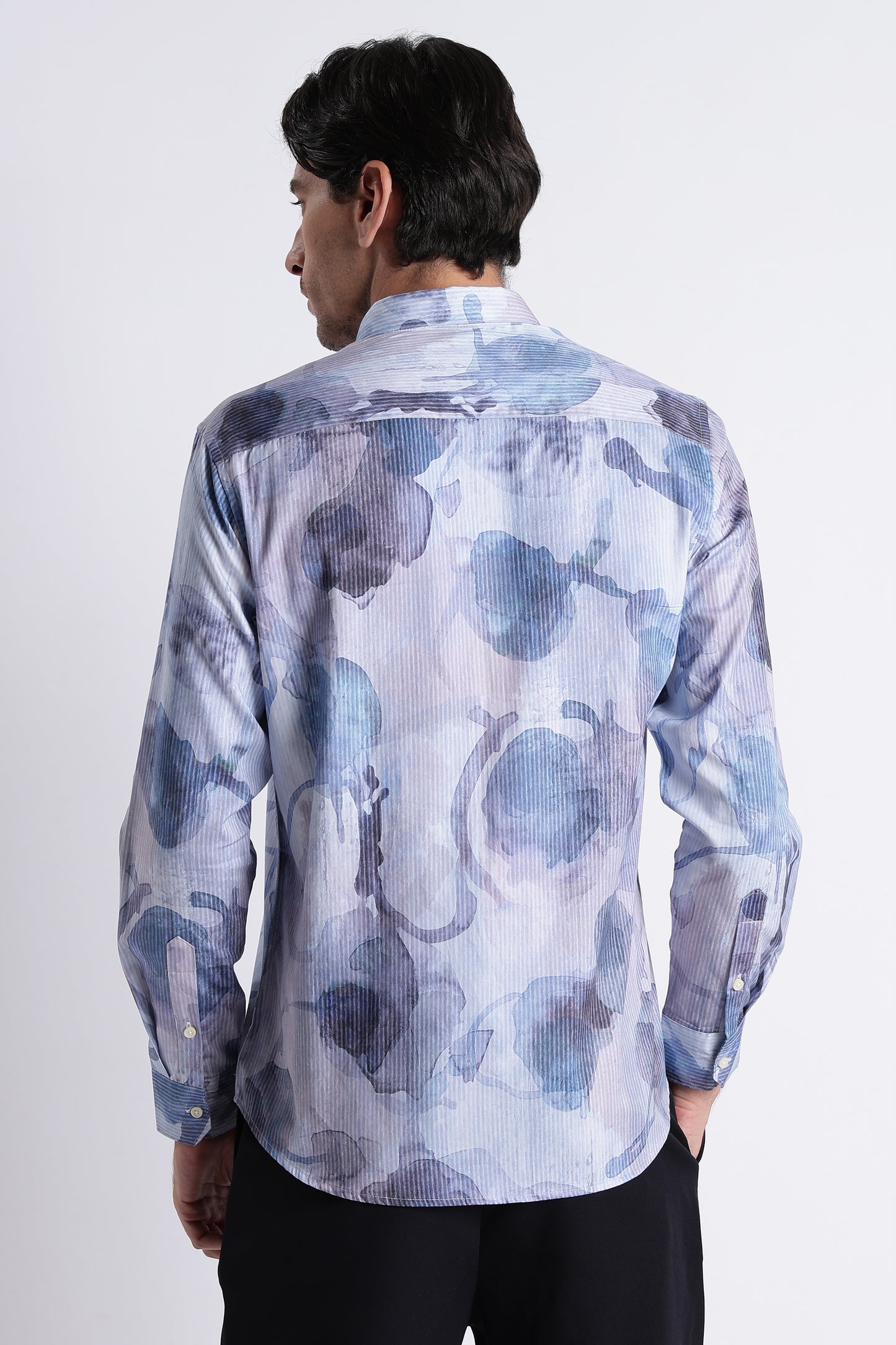 Floral Digital Print Shirt Multi Blue