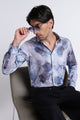 Floral Digital Print Shirt Multi Blue