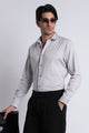Refined Satin Finish Slim Fit Shirt Grey