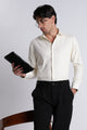 Refined Satin Finish Slim Fit Shirt Off White