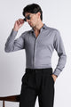 Refined Satin Finish Slim Fit Shirt Lt Grey