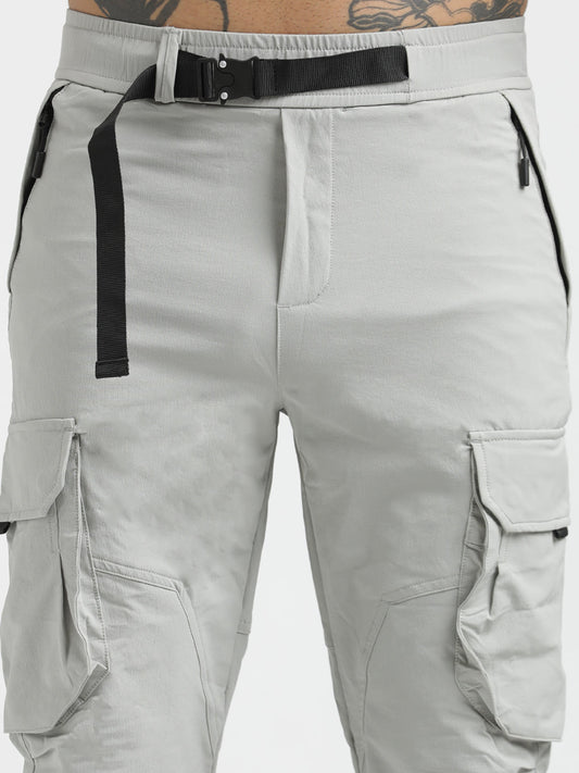 Cargo Joggers with Multi-Pocket Design Lt grey