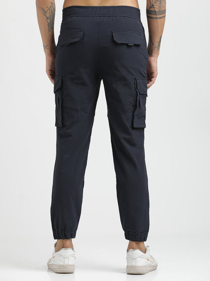 Cargo Joggers with Multi-Pocket Design Navy