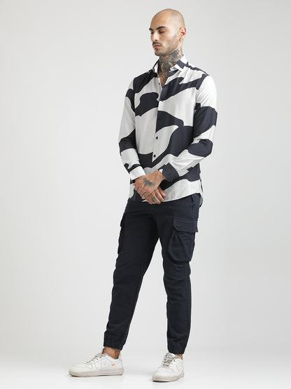 Black Clean Print Shirt
