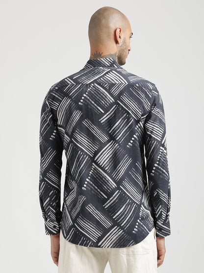 Black Clean Print Shirt