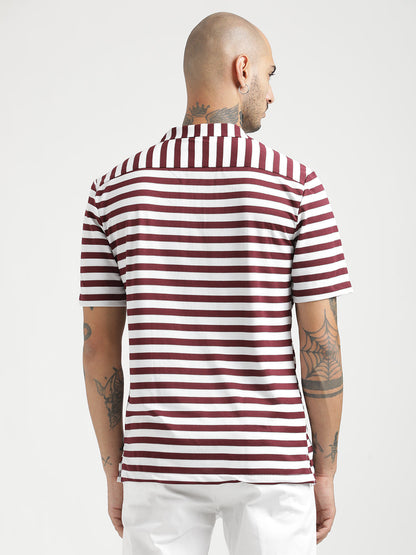 Relaxed Knit Shirt Maroon