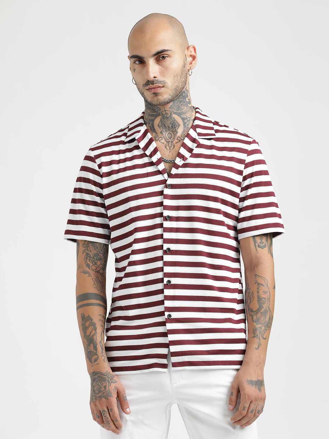 Relaxed Knit Shirt Maroon