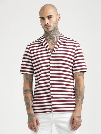 Relaxed Knit Shirt Maroon