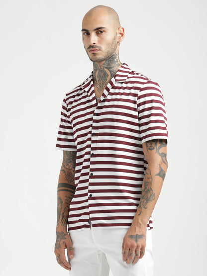 Relaxed Knit Shirt Maroon