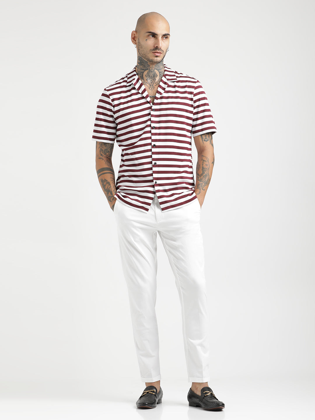 Relaxed Knit Shirt Maroon