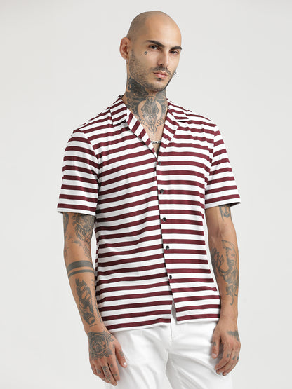 Relaxed Knit Shirt Maroon